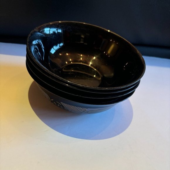 Arcoroc "Tampico" Modern Contemporary Pattern Set of 4 6" Diameter Cereal Bowls - Picture 1 of 10